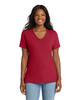 Port & Co LPC54V Women's 5.4-oz 100% Cotton V-Neck T-Shirt