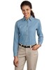 Port & Company LSP10 Women's Long Sleeve Value Denim Shirt