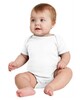 Rabbit Skins RS4400 Infant Short Sleeve Baby Rib Onesie