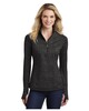 Sport-Tek LST855 Women's Sport-Wick Stretch Reflective Heather 1/2-Zip Pullover