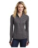 Sport-Tek LST855 Women's Sport-Wick Stretch Reflective Heather 1/2-Zip Pullover