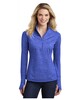 Sport-Tek LST855 Women's Sport-Wick Stretch Reflective Heather 1/2-Zip Pullover