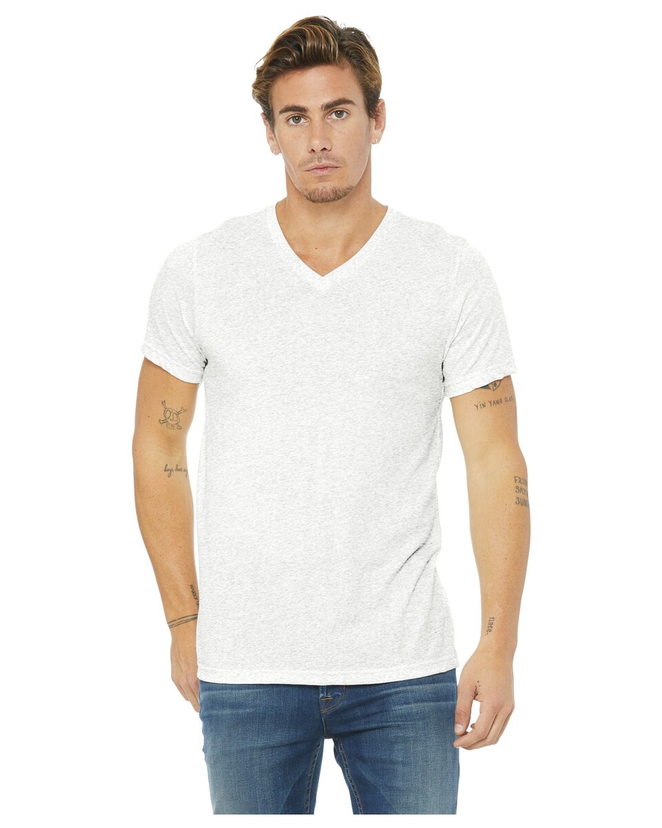 Bella + Canvas 3415 Unisex Triblend Short Sleeve V-Neck T-Shirt ...