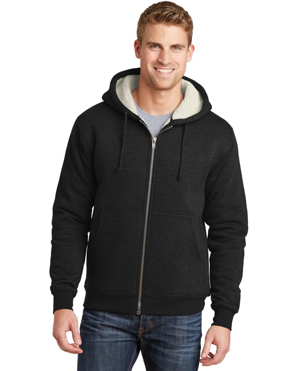 CornerStone CS625 Heavyweight Sherpa-Lined Hooded Fleece Jacket ...