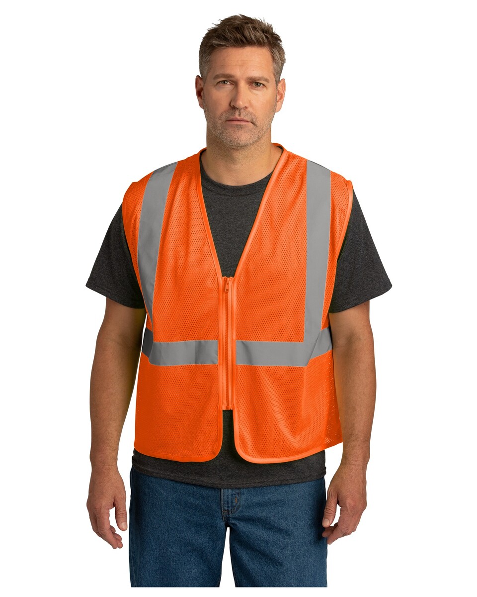 Cornerstone Csv101 Ansi 107 Class 2 Economy Mesh Zippered Vest 0770