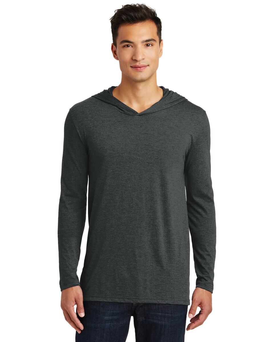 District DM139 Mens Perfect Tri Long Sleeve T-Shirt Hoodie - Apparel.com