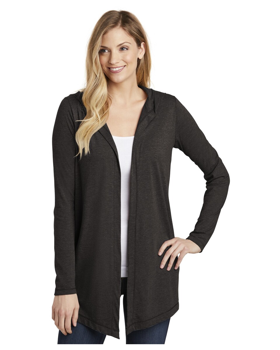 District DT156 Women's Perfect Tri Hooded Cardigan - Apparel.com