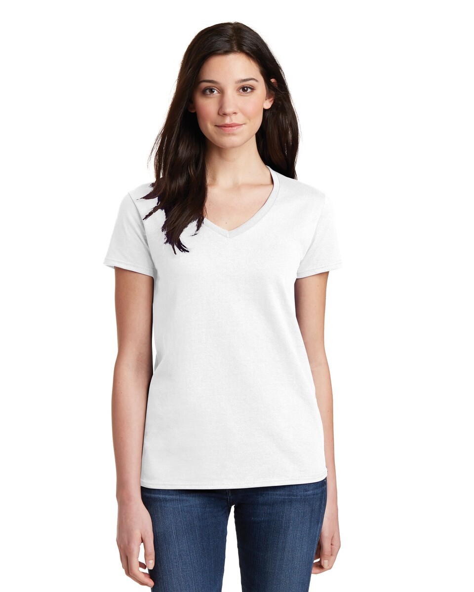 Gildan 5V00L Women's Heavy Cotton 100% Cotton V-Neck T-Shirt - Apparel.com