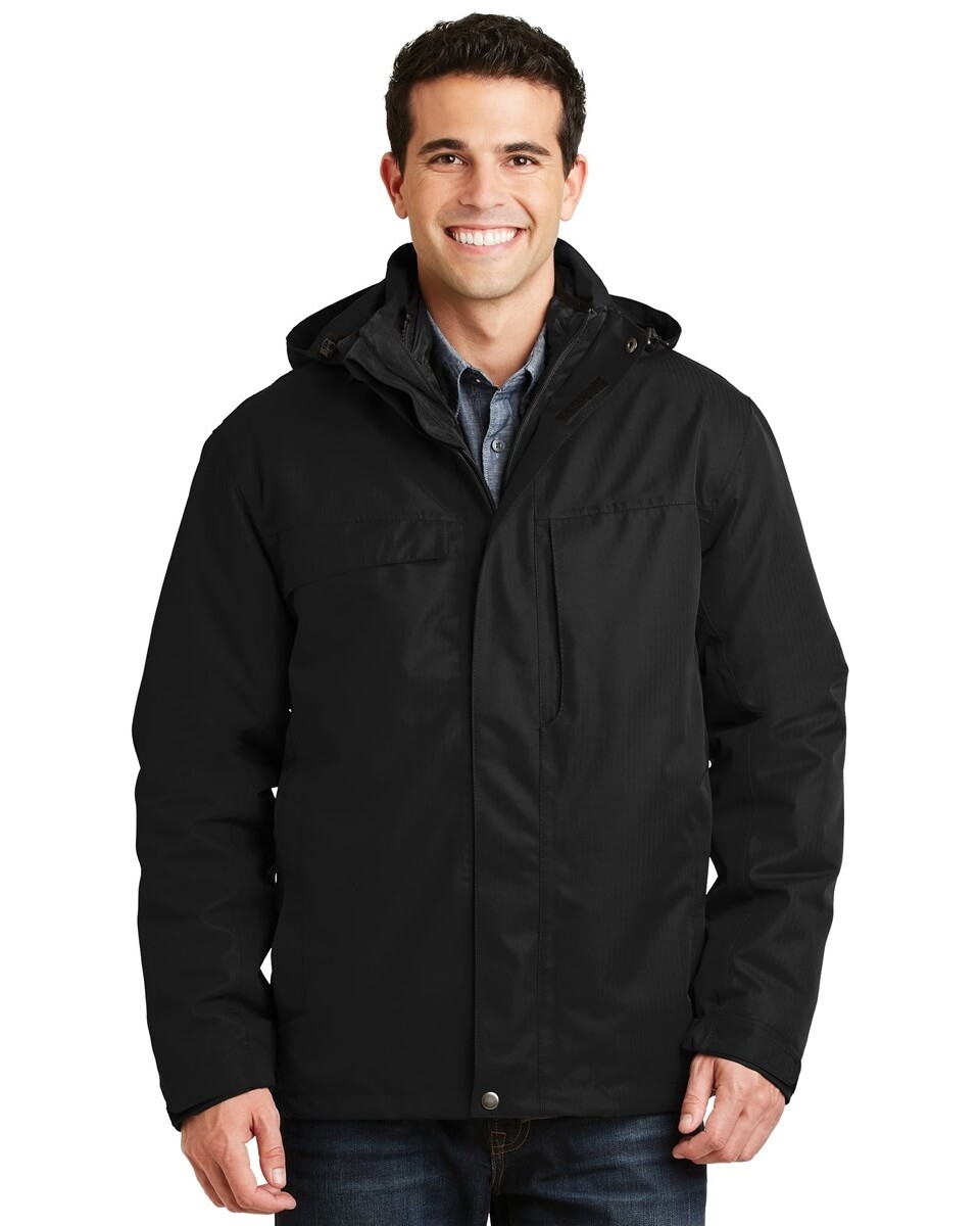 Port Authority J302 Herringbone 3-in-1 Parka - Apparel.com