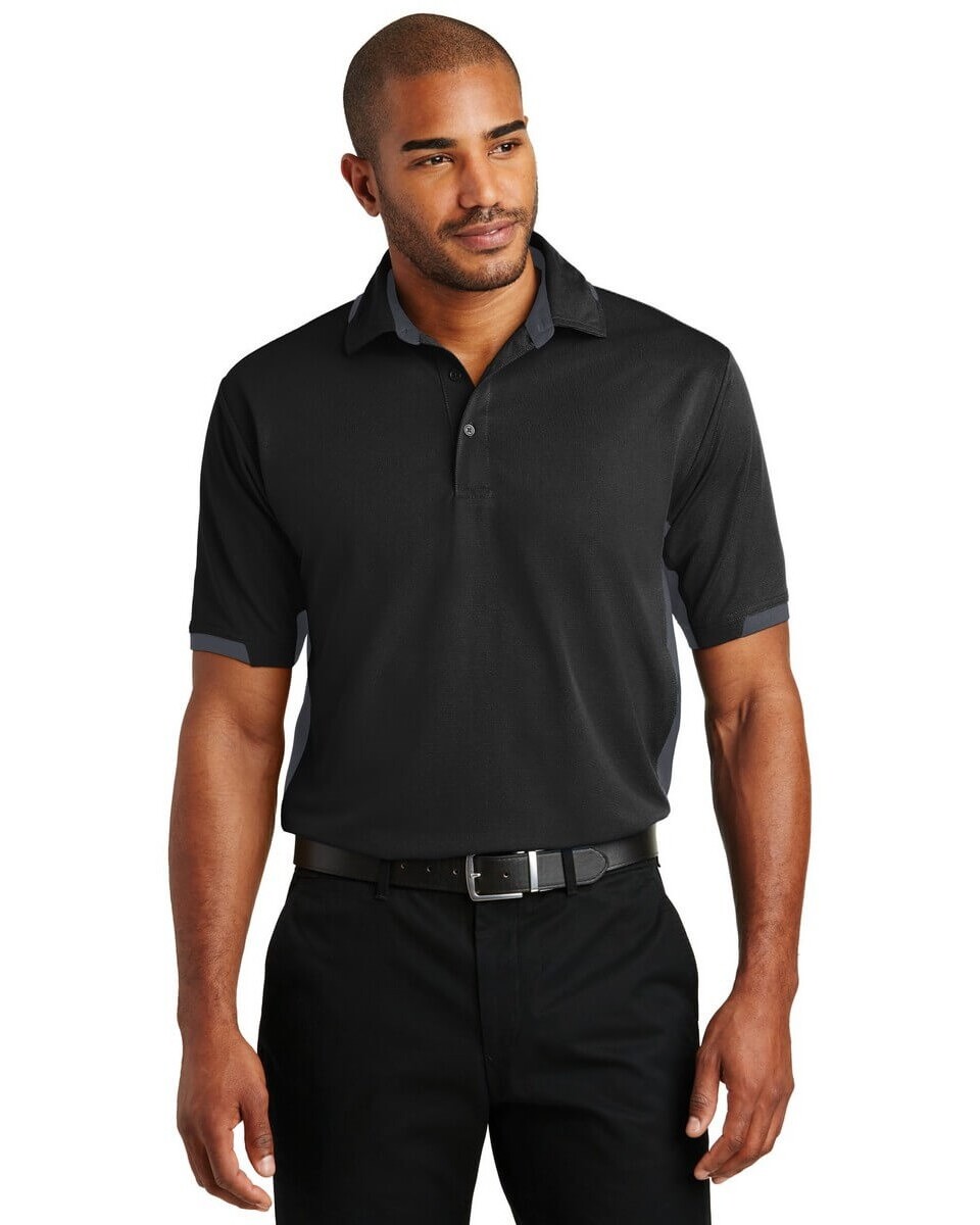 Port Authority K524 Dry Zone; Colorblock Ottoman Polo Shirt - Apparel.com