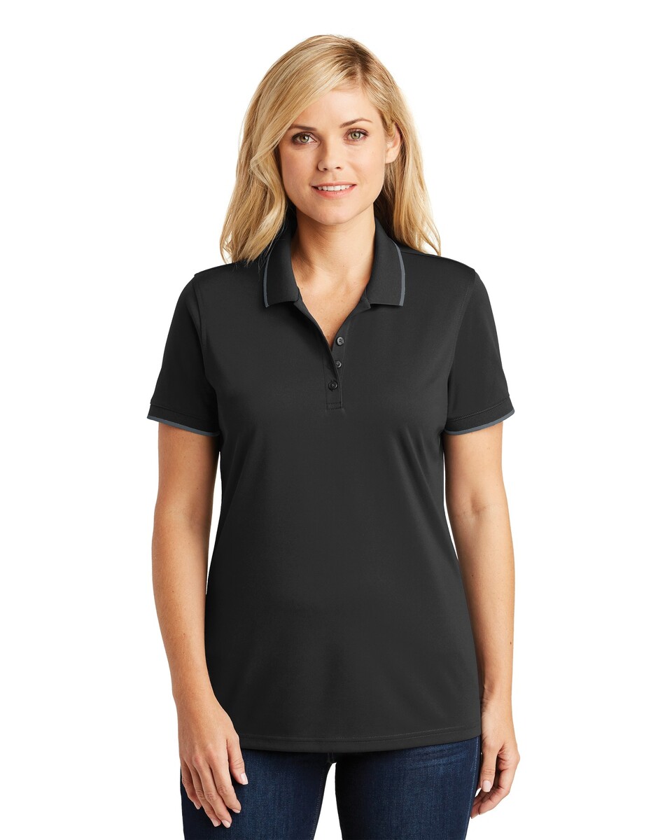 Port Authority LK111 Women's Dry Zone UV Micro-Mesh Tipped Polo Shirt ...