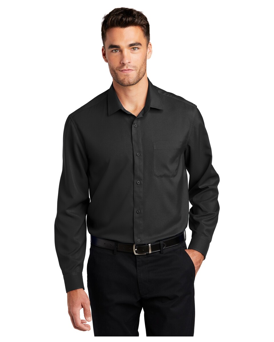 Port Authority W401 Long Sleeve Performance Staff Shirt - BlankApparel.com