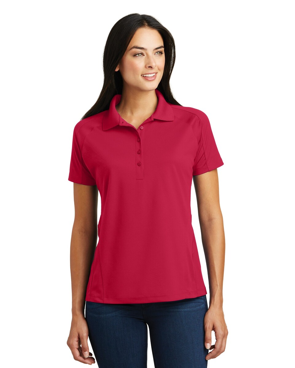 Sport-Tek L474 Women's Dri-Mesh Pro Polo Shirt - BlankApparel.com