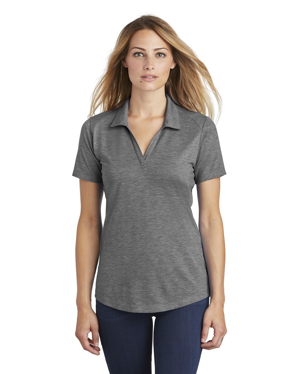 Sport-Tek LST405 Women's PosiCharge Tri-Blend Wicking Polo Shirt ...