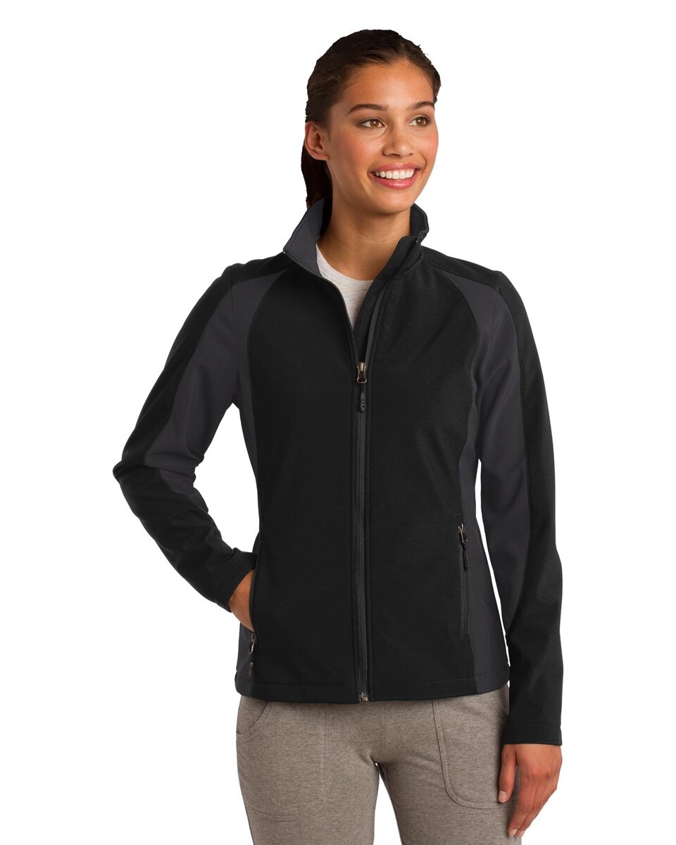 Sport-Tek LST970 Women's Colorblock Soft Shell Jacket - Apparel.com