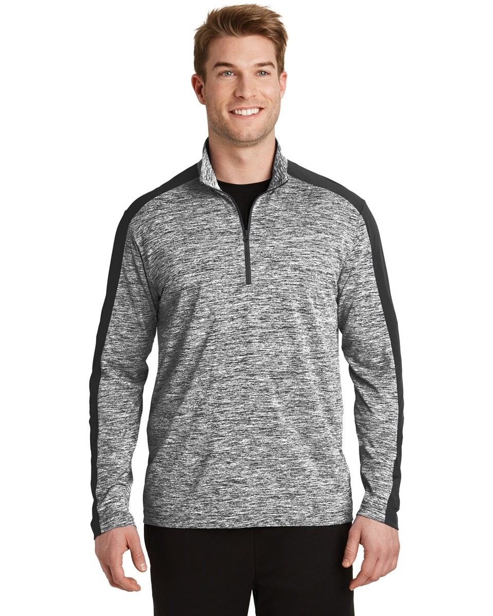 Sport-Tek ST397 PosiCharge Electric Heather Colorblock 1/4-Zip Pullover ...