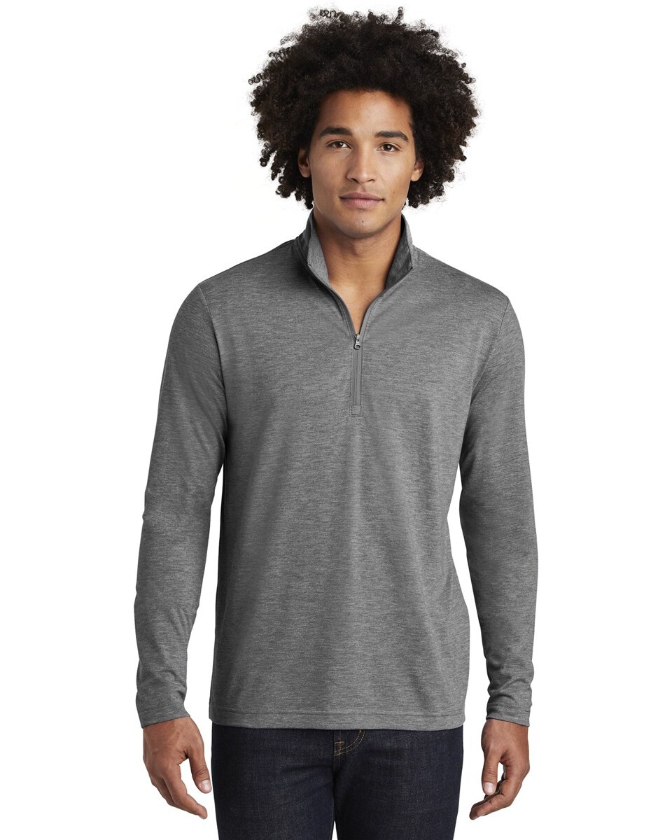 Sport-Tek ST407 PosiCharge Tri-Blend Wicking 1/4-Zip Pullover - Apparel.com