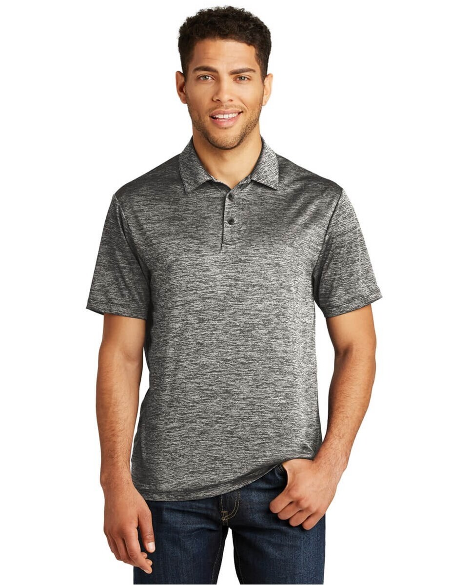 Sport-Tek ST590 PosiCharge Electric Heather Polo Shirt - Apparel.com