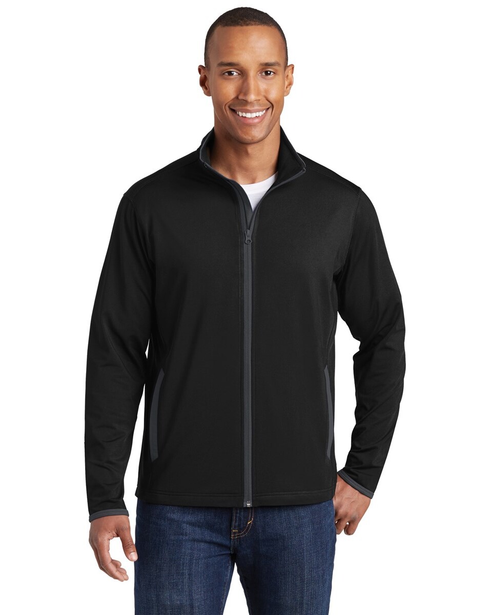 Sport-Tek ST853 Sport-Wick Stretch Contrast Full-Zip Jacket - Apparel.com