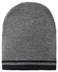 Port & Co CP93 OSFA-Fine Knit Skull Cap with Stripes OSFA