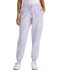 Port &amp; Co LPC140P L-Women&#x27;s Beach Wash Cloud Tie-Dye Sweatpants with Pockets L