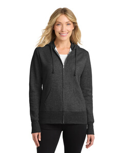 Port &amp; Co LPC78ZH M-Women&#x27;s Core Fleece Full-Zip Hooded Sweatshirt M