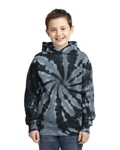 Port & Co PC146Y Fleece-Youth Essential Tie-Dye Pullover Hoodie Fleece