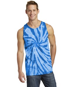 Port &amp; Co PC147TT Crewneck-Essential Tie-Dye Tank Top Crewneck