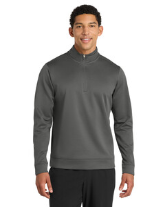 Port &amp; Co PC590Q Moisture-Wicking-Performance Fleece 1/4-Zip Pullover Sweatshirt Moisture-Wicking