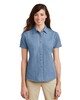 Port & Co LSP11 Women's Short Sleeve Value Denim Shirt
