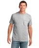 Port & Co PC54P 54-oz 100% Cotton Pocket T-Shirt
