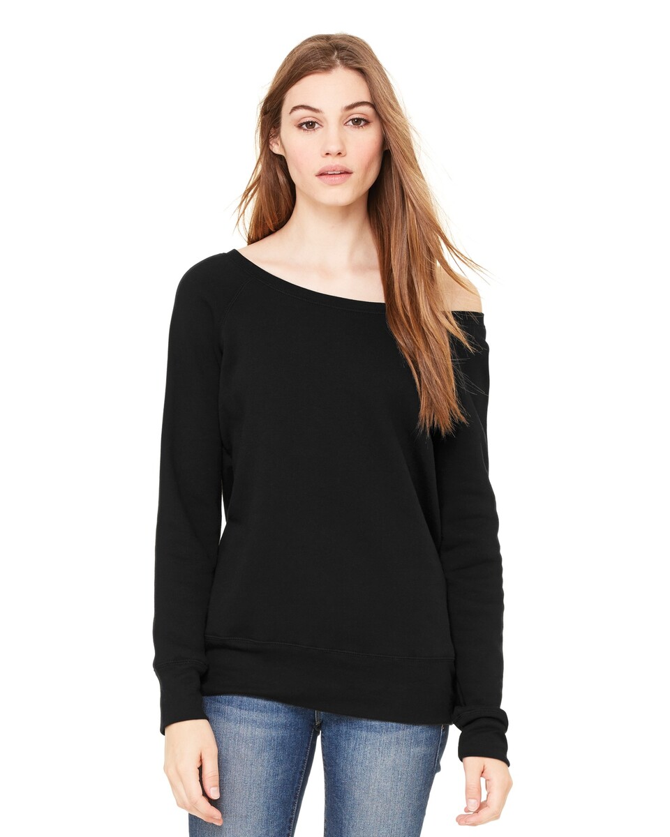 Bella + Canvas 7501 Women's Sponge Fleece Wide-Neck Sweatshirt