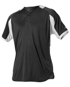 Alleson Athletic 5081BY Black-YOUTH BASEBALL JERSEY Black