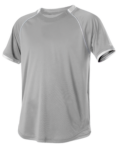 Alleson Athletic 508C1Y Gray-Youth Baseball Jersey Crew Neck Gray