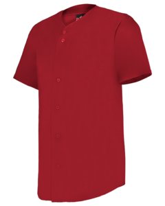 Alleson Athletic 52MBFJ Red-Adult Full Button Lightweight Baseball Jersey Red
