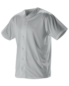 Alleson Athletic 52MFFJ Gray-Adult Faux Mesh Baseball Jersey Gray