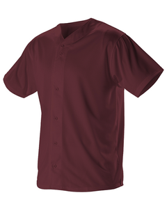 Alleson Athletic 52MFFJ Maroon-Adult Faux Mesh Baseball Jersey Maroon