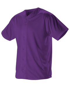 Alleson Athletic 52MFFJ Purple-Adult Faux Mesh Baseball Jersey Purple