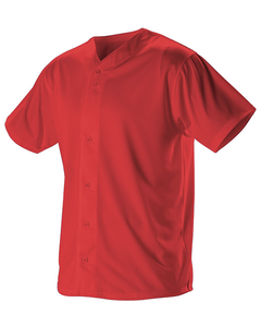 Alleson Athletic 52MFFJ Red-Adult Faux Mesh Baseball Jersey Red