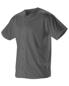 Alleson Athletic 52MFFJY Gray-Youth Faux Front Mesh Baseball Jersey Gray