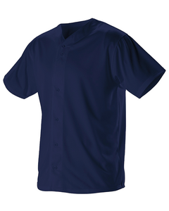 Alleson Athletic 52MFFJY Navy-Youth Faux Front Mesh Baseball Jersey Navy