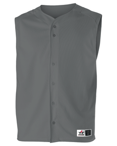 Alleson Athletic 52MV Gray-Adult Baseball Vest Gray
