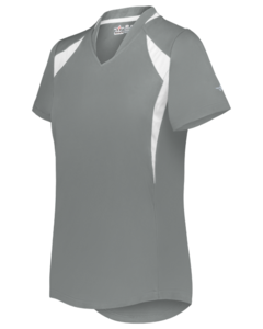 Alleson Athletic 552JG Gray-Girls Short Sleeve Fastpitch Jersey Gray