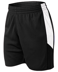 Alleson Athletic 589PSPW Black-Women's Single Ply Reversible Mesh Shorts Black
