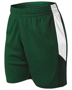 Alleson Athletic 589PSPW Green-Women's Single Ply Reversible Mesh Shorts Green