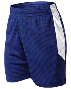 Alleson Athletic 589PSPW Navy-Women's Single Ply Reversible Mesh Shorts Navy