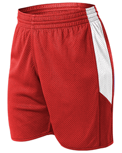 Alleson Athletic 589PSPW Red-Women's Single Ply Reversible Mesh Shorts Red