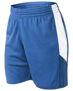 Alleson Athletic 589PSPW Blue-Women's Single Ply Reversible Mesh Shorts Blue