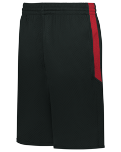 Alleson Athletic 589PSPY Black-Youth Single Ply Reversible Mesh Shorts Black
