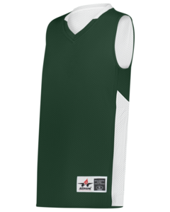 Alleson Athletic 589RSPW Green-Womens Single Ply Reversible Jersey Green
